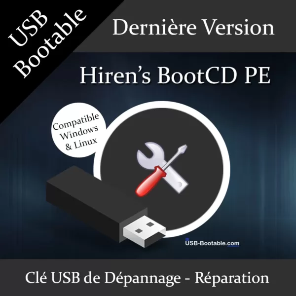 Clé USB bootable Hiren's BootCD PE