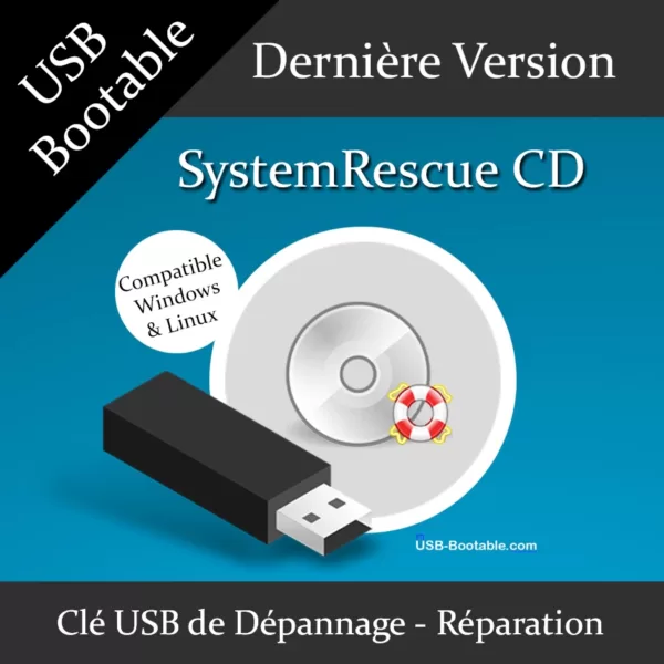 Clé USB bootable SystemRescue CD